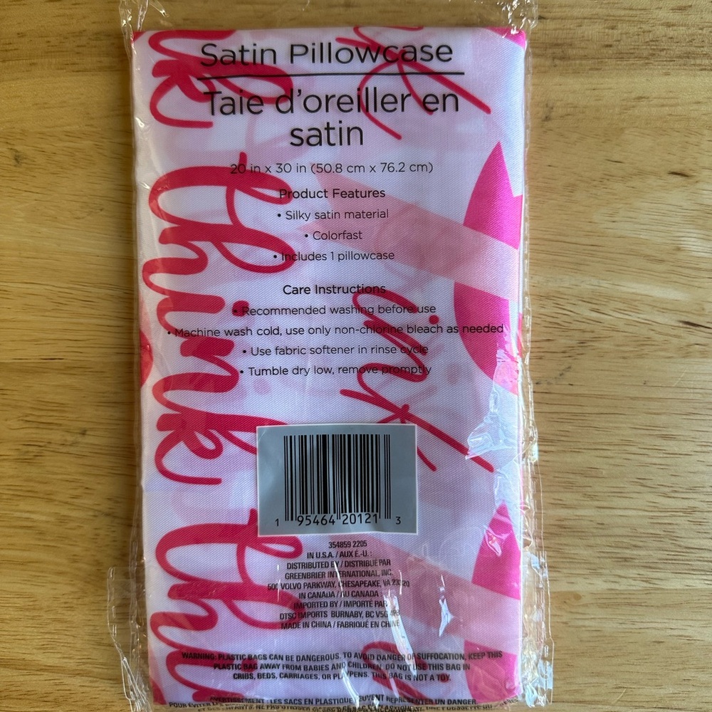 Breast Cancer Satin Pillowcase
